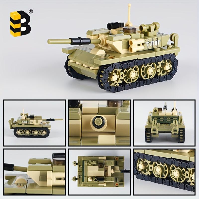 Tank Building Blocks Toys Kids Toy Car Engineering Car Gift