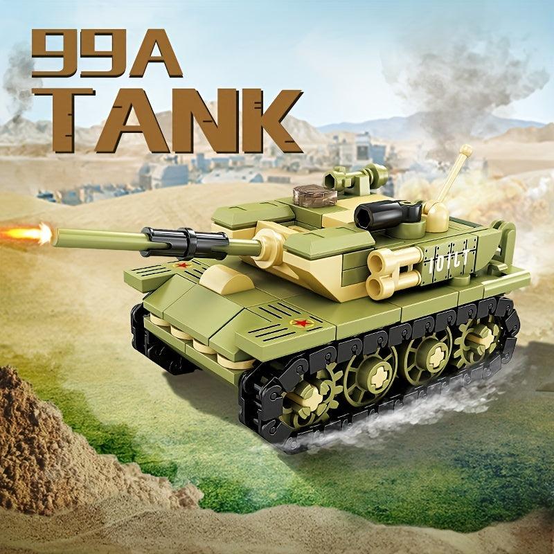 Tank Building Blocks Toys Kids Toy Car Engineering Car Gift