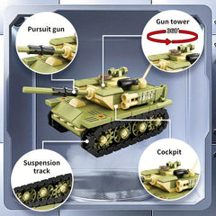 Tank Building Blocks Toys Kids Toy Car Engineering Car Gift