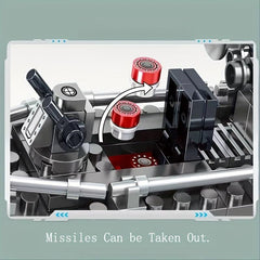 3-in-1 Transforming Helicopter Battleship Missile Building Blocks
