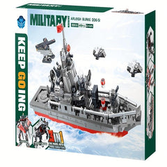 3-in-1 Transforming Helicopter Battleship Missile Building Blocks