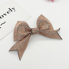 Bow Hairpins Full Rhinestones Spring Clips Women Hair Accessories