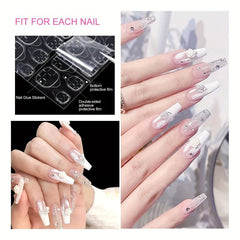 50 Sheets Nail Glue Stickers For Press On Nails Waterproof Double Sided