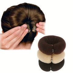 2pcs Solid Fluffy Hair Ties Women Girls Accessories with Buckles