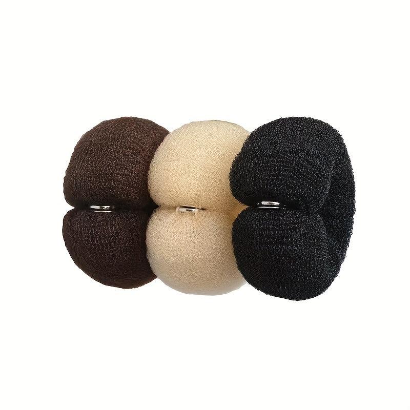 2pcs Solid Fluffy Hair Ties Women Girls Accessories with Buckles