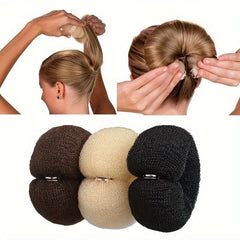 2pcs Solid Fluffy Hair Ties Women Girls Accessories with Buckles