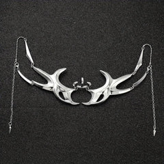 2pcs Silvery Alloy Mask Halloween Party Cosplay Costume Decors