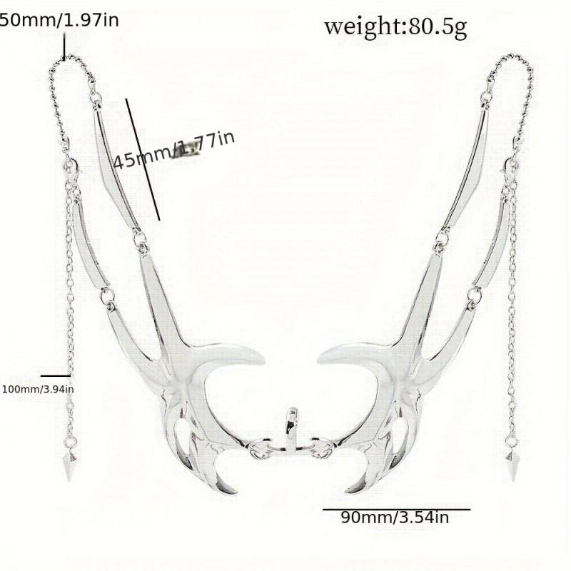 2pcs Silvery Alloy Mask Halloween Party Cosplay Costume Decors