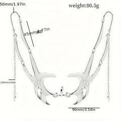 2pcs Silvery Alloy Mask Halloween Party Cosplay Costume Decors