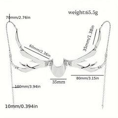 2pcs Silvery Alloy Mask Halloween Party Cosplay Costume Decors