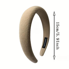 Solid Wide Headband Vintage Elastic Hair Band