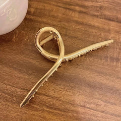 Golden Cross Shape Hair Claw Metal Clip Hair Accessory