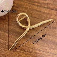 Golden Cross Shape Hair Claw Metal Clip Hair Accessory