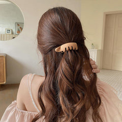 Women Frosted Fixed Ponytail Hairpin Fish Shaped Hair Clip