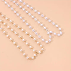 Faux Pearl Forehead Headdress Headbands Hair Jewelry for Prom Bridal