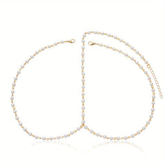 Faux Pearl Forehead Headdress Headbands Hair Jewelry for Prom Bridal