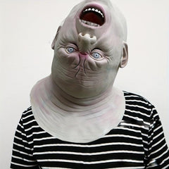 Halloween Horror Alien Upside Down Head Mask for Men