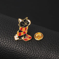Magic Cat Enamel Pin Animal Scarf Cats Brooch Unique Gift
