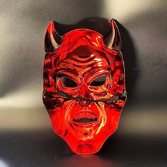 Men's Red Devil Mask Scary Halloween Dress Up Costume