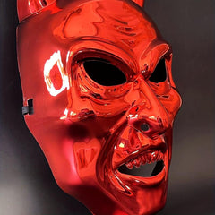 Men's Red Devil Mask Scary Halloween Dress Up Costume
