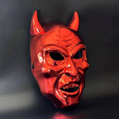 Men's Red Devil Mask Scary Halloween Dress Up Costume