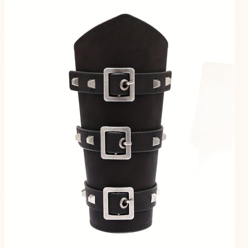1pc Men's Viking Arm Leather Wristband Punk Medieval Arm Guards