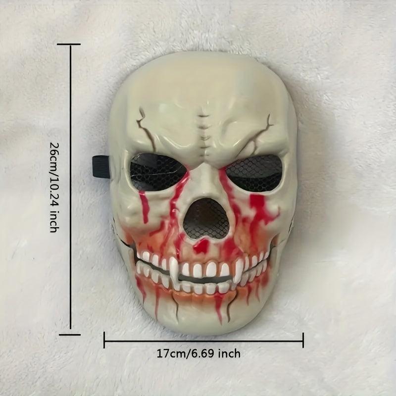 Men's Halloween Skull Mask Movable Full Face Mask Scary Ghost Costume Mask