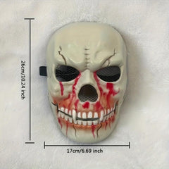 Men's Halloween Skull Mask Movable Full Face Mask Scary Ghost Costume Mask