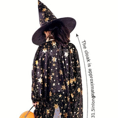 Halloween Witch Cloak and Hat Magician's Cloak Carnival Costume Props