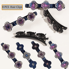 Crystal Stone Braiding Barrettes for Women Hair Styling