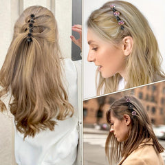 Crystal Stone Braiding Barrettes for Women Hair Styling