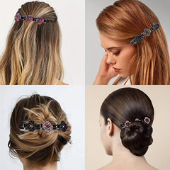 Crystal Stone Braiding Barrettes for Women Hair Styling
