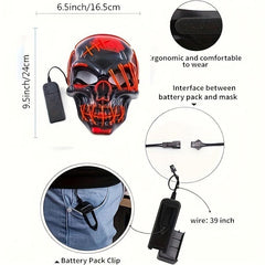 Scary Light Up Halloween Mask 3 Lighting Modes