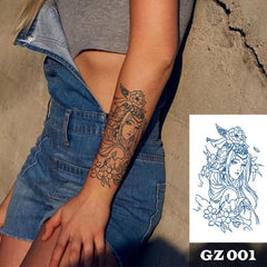 Waterproof Carp Temporary Tattoo Sticker for Men Women