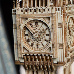 3D Wooden Puzzle Big Book Clock Decoration Model Toy