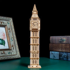 3D Wooden Puzzle Big Book Clock Decoration Model Toy