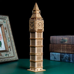 3D Wooden Puzzle Big Book Clock Decoration Model Toy