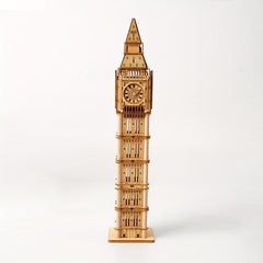 3D Wooden Puzzle Big Book Clock Decoration Model Toy