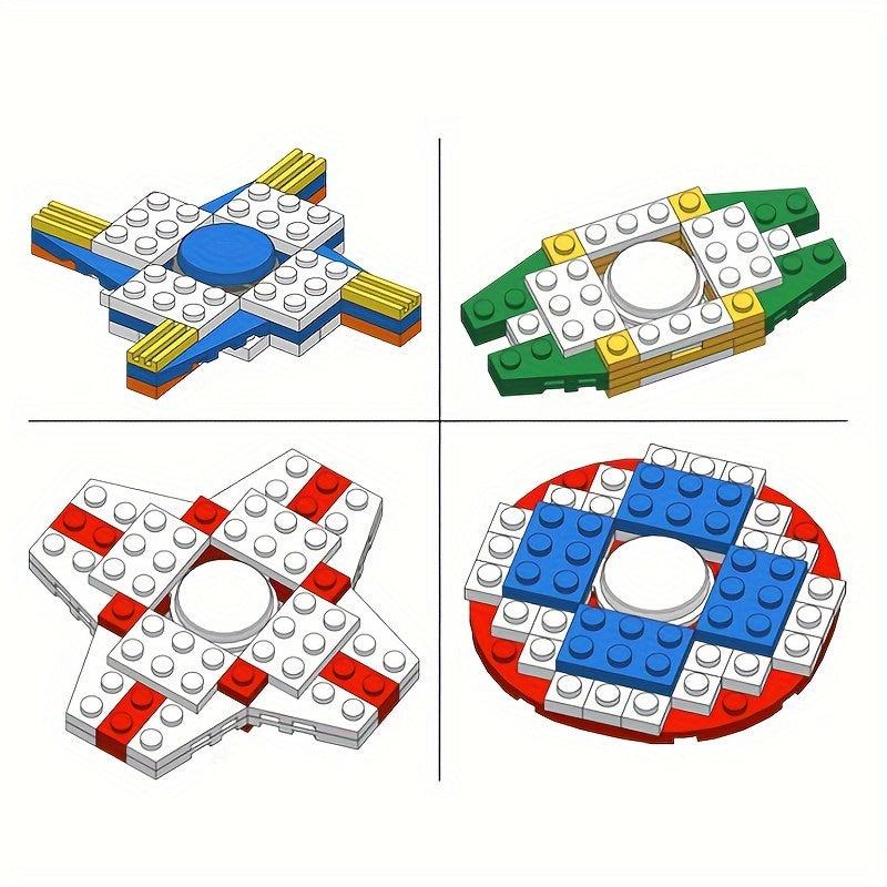 Decompressing Hand Spinner Toy Building Blocks Stress Relief