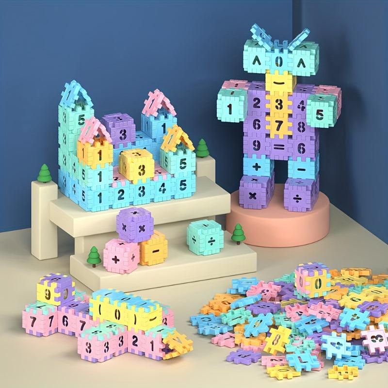 DIY Digital Block Building Toys for Kids, Educational Set for Boys and Girls
