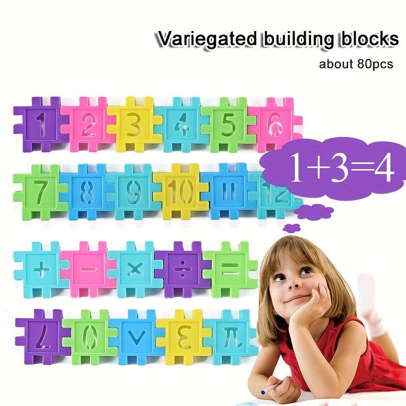 DIY Digital Block Building Toys for Kids, Educational Set for Boys and Girls