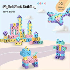 DIY Digital Block Building Toys for Kids, Educational Set for Boys and Girls