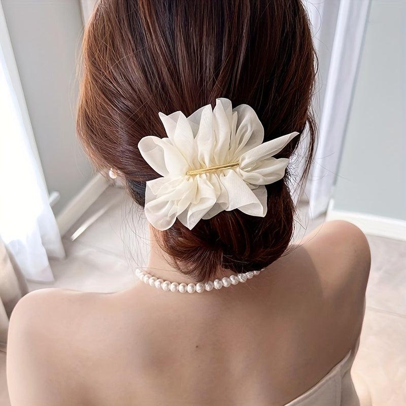 Chiffon Flower Hairpin Elegant Women Girls Hair Accessory