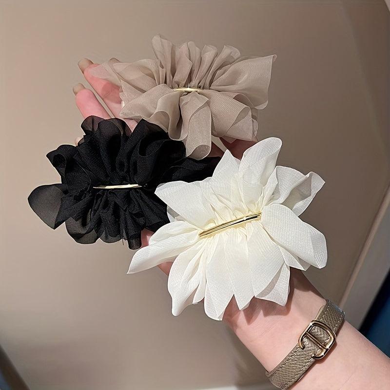 Chiffon Flower Hairpin Elegant Women Girls Hair Accessory