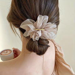 Chiffon Flower Hairpin Elegant Women Girls Hair Accessory