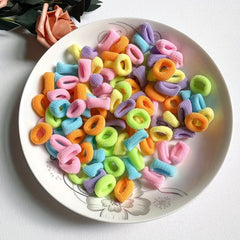 100pcs Ice Cream Thumb Seamless Hair Ropes Polyester Headwear