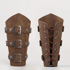 Viking Arm Bracer Embossed Symbol Medieval Arm Wristband For Men