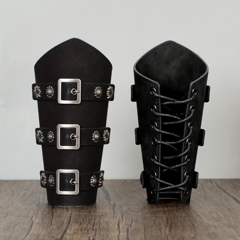 Viking Arm Bracer Embossed Symbol Medieval Arm Wristband For Men