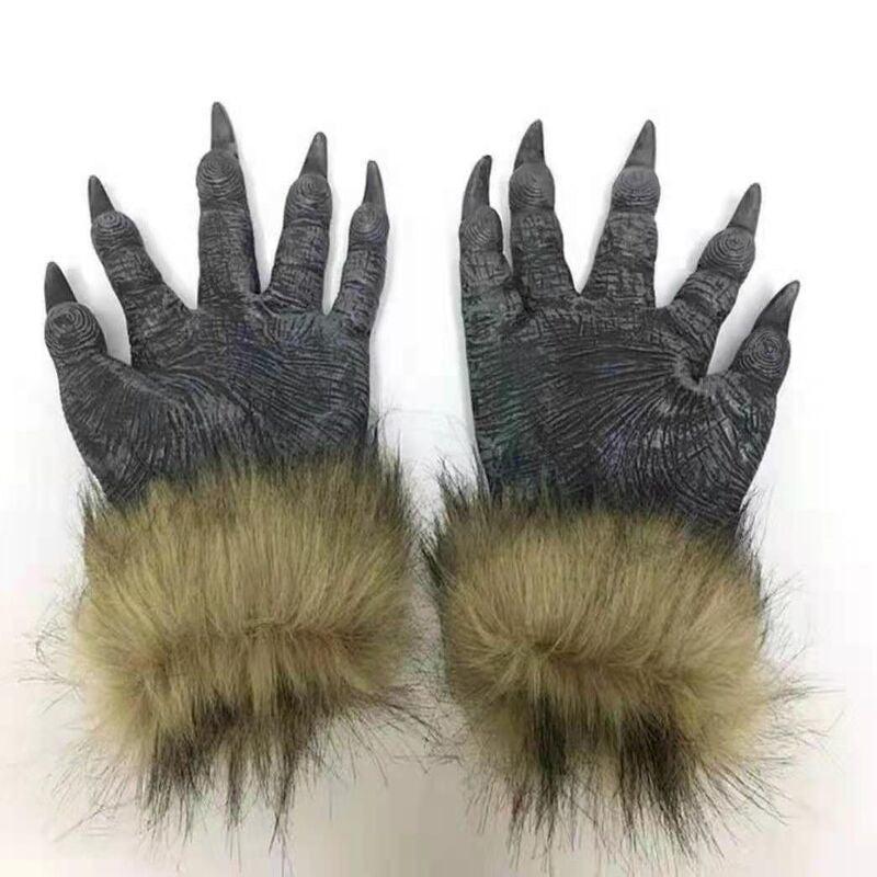 Halloween Wolf Head & Gloves Set Masquerade Cosplay