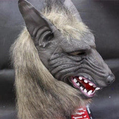 Halloween Wolf Head & Gloves Set Masquerade Cosplay